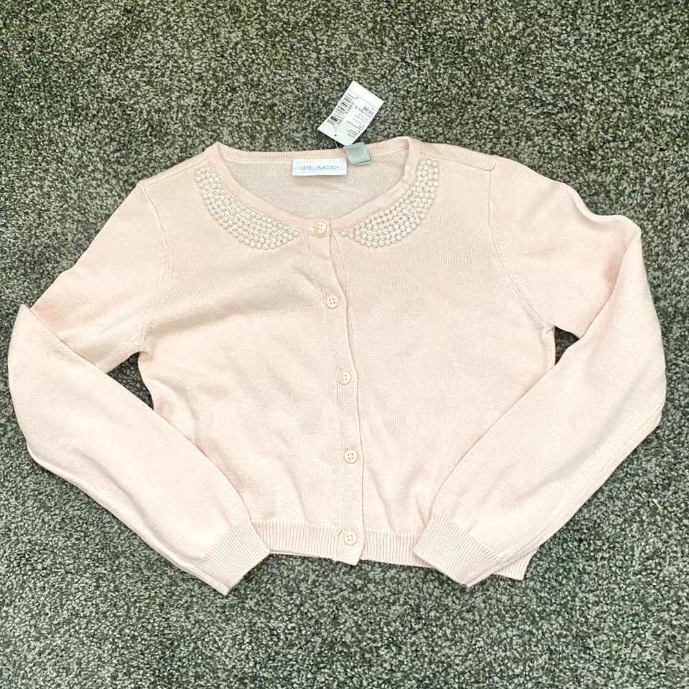 NWT Children’s Place Girls Size 7/8 Pink Cardigan